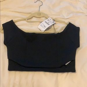 Black crop top from Zara